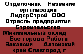 Отделочник › Название организации ­ ЛидерСтрой, ООО › Отрасль предприятия ­ Строительство › Минимальный оклад ­ 1 - Все города Работа » Вакансии   . Алтайский край,Славгород г.